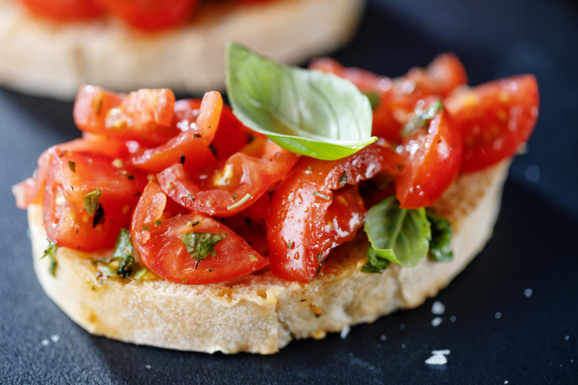 Bruschettas com Margherita Yema